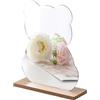 KLEHOPE Acrilico Specchio Trucco, Specchio Camera da Letto con Base in Legno, Makeup Mirror, Vanity Mirror Decorativo Irregolare Senza Cornice, Adatto per Camere da Letto, Bagni, Decorazioni
