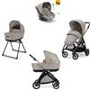 Trio Inglesina Electa Battery Beige Seggiolino Auto Darwin Infant Recline Borsa Inclusa 2025