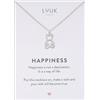 LUUK LIFESTYLE Collana con Ciondolo Orsetto Teddy, Argento, 50cm