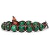 Tamashii bracciale 1 giro originale Tibetano realizzato con pietra naturale chlorite e cordoncino marrone.Unisex.Tg unica.BHS900-292