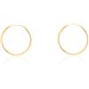 Monde Petit Damen & Kinder Creolen Hoop 10x0.80 mm Ohrstecker - Gelbgold 18 Karat (750) - Scatola Regalo - Certificato di garanzia