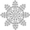 KristLand Elegante Spilla Con Fiocco Di Neve E Fiore Spilla Per Festa Di Nozze Di Natale Spilla Placcata In Platino Con Zirconi E Cristallo Austriaco