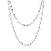 Aka Gioielli® - Catena Grumetta Piatta 4.3mm Argento Sterling 925 Rodiato - Collana Uomo Donna Lunghezza: 45 50 55 60 65 75 cm