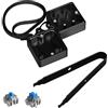 LexonElec Switch Opener Kit con Switch Puller Tastiera in Lega di Alluminio Switch Opener per Cherry MX Gateron Kailh Box Outemu Akko e Panda Switch per Tastiera Meccanica con Magnete Metallo - Nero