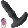 ModexO Plug anale Vibratore telescopico con vibratore Plug anale Plug anale Telecomando Punto G Giocattolo erotico del sesso Per Coppia Masturbatore con dildo Macchina del sesso