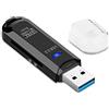 wirlsweal Lettore di schede SD USB 3.0, prestazioni stabili Design a doppio slot per schede Lettore di schede SD ad alta velocità per Windows Xp/7/8+, Mac Osx 10.5+, Linux Nero