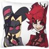 Zhongkaihua Hazbin Hotel, Federa quadrata in peluche pelosa con stampa di Charlie Morningstar Vaggie, per cuscino per casa, divano letto (45 x 45 cm)