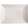 Maxwell & Williams DV0175 - Piatto rettangolare 25 x 18 cm, bianco con struttura, serie Diamonds Round - in confezione regalo