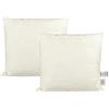 Beties Publik - Set di 2 cuscini in piuma 40 x 40 cm (vere piume), diverse misure, lavabili tradizionalmente in colore crema