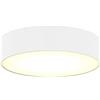 meineWunschleuchte Plafoniera rotonda senza tempo con luce a LED, paralume in tessuto bianco, Ø 50 cm e copertura satinata per illuminazione antiriflesso
