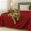 Byour3 - Copriletto in Cotone Misto ORGANICO Matrimoniale Letto Singolo Piazza e Mezza Coperta Pesante Lavabile Teli Arredo Multiuso Copritutto GrandFoulard Copridivano (Rosso, Matrimoniale)