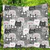Meiju-shop Mateju Copriletto Trapuntato Singolo in Microfibra, Bed Linen Matrimoniale Primaverile Estivo,Coperta 3D Stampato Lenzuolo Copriletto Singolo Leggero (Gatto,96x114cm)