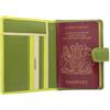 VISCONTI Rainbow Collection Pelle SUMBA Titolare del passaporto RB75 RFID Verde Multi