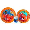 Disney 8 Piatti di Carta Nemo 23 cm + 8 Piatti Nemo 20 cm + 8 Bicchieri per Feste e Compleanni