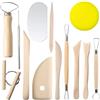 Lahviuu Attrezzi Ceramica,13 Pcs Strumenti Argilla Strumenti Di Ceramica da Modellare Strumenti di Incisione Kit Attrezzi Scultura Argilla,Utensili per la Lavorazione Della Ceramica