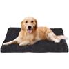 Ixydor Cuscino per Cani Taglia Grande e Media 95 x 65 cm Cuccia Cane Interno, Letto per Cani Lavabile Grandi, Peluche Morbida e Soffice Cuccia cane, Base Antiscivolo Materassino Cane, Grigio scuro