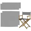 STAY GENT 2 Set Directors Chair Replacement Covers Grigio