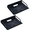 HNVNER Supporto Modem da Muro, Mensola da Muro in Metallo per TV Accessori, Proiettori, Router, Lettori DVD, Giochi Console, Scaffale Multimediale da Parete(2PCS, Piccola)