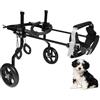 KAJILE Sedia a Cani Rotelle Regolabil,Carrello Animali,Formazione Riabilitazione Zampe Posteriori Deboli Cane con Handicap,Adatto Altezza Animale 17-22cm,Larghezza 6.3-9.3cm,Lunghezza 10-15cm,XXXS-3