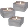 WELL HOME MOBILIARIO & DECORACIÓN WELL HOME - Confezione da 3 candele LED quadrate grigio
