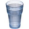Villa d'Este Home Tivoli Set 6 Bicchiere 400 ml in acrilico, superficie lavorata con righe verticali, blu, Fashion Ocean