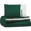 osama home PANTONE™ - Set Copripiumino Matrimoniale Cotone per Piumone Letto Composto da Sacco Copri Piumino 255x200 Patella 40cm + Federe Cuscino Letto 50x80, Parure Copripiumino per Completo Letto Matrimoniale