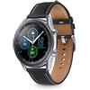 Samsung Galaxy Watch3 Smartwatch Bluetooth, Cassa 45mm Acciaio, Cinturino pelle, Rilevamento cadute, Monitoraggio sport, Batteria 340 mAh, IP68, Argento (Mystic Silver) [Versione Italiana]