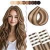 SEGO Extension Biadesive Capelli Veri 10 pz 1g/Ciocca Tape in Hair Extension 100% Remy Adesive 30 cm # 4P27