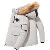 Bestgift White Goose Feather Jacket Giacca da sci in lana imbottita da uomo, bianco, XL