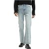 Briskorry Pantaloni da uomo con tasca Relaxed Stretch Bell Bottom Fit, pantaloni a zampa vintage punk dritta, gamba dritta denim jeans con gamba svasata hip hop, Azzurro, M