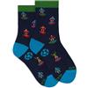 Gallo Calze corte bambino blu fantasia gioco calcio