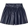 Mayoral Gonna Pantalone Similpelle per Bambine e Ragazze Marino 7 Anni (122cm)