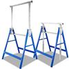 SWANEW 2 Cavalletti portatili per ponteggio, cavalletto da lavoro pieghevole, regolabili in altezza su 7 posizioni, 80-130 cm,Capacità di carico 200KG, pieghevoli, in metallo