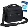 Pedea - Custodia per fotocamera DSLR Noble, con pellicola protettiva per display per Panasonic Lumix DMC-G2, Pentax K-S2, Ricoh GR II, Sony Alpha 68, Canon EOS 6D Mark II 80D 750D 800D 1000D 4000D, misura XL antracite