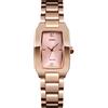 SKMEI Orologi da donna da donna, quadrato, piccolo, sottile, leggero, cinturino in pelle, impermeabile, alla moda, casual, semplice, al quarzo, analogico, per ragazze, L1400oro rosa, alla moda
