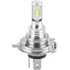 OUKENS Lampadina per faro, 80W DC 12V-24V Fari fendinebbia per auto LED Chip lampadina per auto moto con spina H4(bianca)