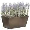 GreenBrokers Lavanda Artificiale Window Box, Rustico fioriera Contenitore di Latta, 30 cm (Lunghezza)