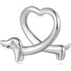 luvhaha Amore Bassotto Cane Charm Argento Sterling 925 Zirconia Cubica Sintetica Charms Fits Pandora Bracciale Collana Per Donne