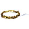 amber-us - Bracciale in ambra baltica su fascia elastica, lunghezza multipla, diversi colori, realizzato in autentiche perle di ambra naturali rotonde, 22 cm