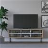 Hanah Home Supporto per TV, melammina, Quercia Bianca, Taglia Unica