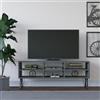 Hanah Home Supporto per TV, melammina, Grigio, Taglia Unica