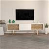 Hanah Home Supporto per TV, melammina, Noce Bianca, Taglia Unica