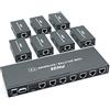 PWAY PW-HTS0107IR(POC) 1X7 Splitter HDMI Extender Over Cat6 Ethernet cavo con Senza ritardo telecomando a 60m/196ft a 1080P IR controllo(20-60Hz) （1 In 7 Out）