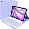 Hofsos Tastiera iPad Air 11Pollici (M2 2024/M3 2025/M4 2026), Tastiera per iPad Air 5 /Air 4 Gen. 10.9", Italiano QWERTY Rimovibile Bluetooth tastiera,Custodia con Supporto Pencil per iPad Pro 11'' , Porpora