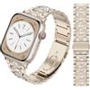JJii Sung Bling Bracciale in Diamanti compatibile con Apple Watch Cinturino 38mm 40mm 41mm 42mm 44mm 45mm 46mm 49mm, Bracciale in Acciaio Inossidabile Diamanti Donne per iWatch Ultra SE 10 9 8 7 6 5 4 3 2 1