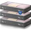 Boic 3 Pezzi Organizer Sotto letto Con Finestra di Osservazione e Maniglia, Contenitori Sottoletto 90L, Salvaspazio Pieghevole Organizzatore Armadio per Abbigliamento Coperte Piumoni