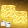 Dalugo Catena luminosa a 5 modalità, 3 m, 30 LED, con timer, 2 luci a luce bianca calda, per interni, per Natale, camera da letto, feste, matrimoni