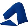 Buzzbuy Federa per Cuscino a Forma di V, 100% Poli-Cotone Supporto per Schiena e Collo Ortopedico Gravidanza/Allattamento Solo Federa per Cuscino a V (Royal Blue)