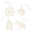 Papierdrachen 12 Ciondoli in Legno per Albero di Natale - Decorazioni Albero di Natale - Decorazione Albero di Natale - Decorazione Albero - Decorazione Natale - Hygge Natura - Set 10