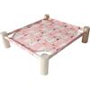 ETOPARS Cuccia Rialzata per Cani e Gatti, Lettino da Campeggio Portatile per Gatti, Lettino per Gatti Estate, Letto in Legno Antiscivolo Lavabile in Rete Traspirante per Gatti (Stile 24)